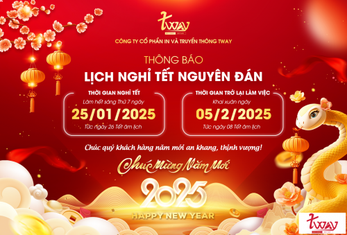 thông báo nghỉ tết âm lịch 2025