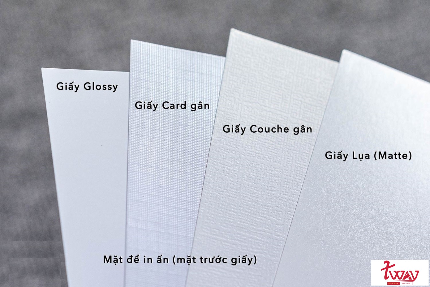 Cac loai giay in thong dung mayinhanoi Tway